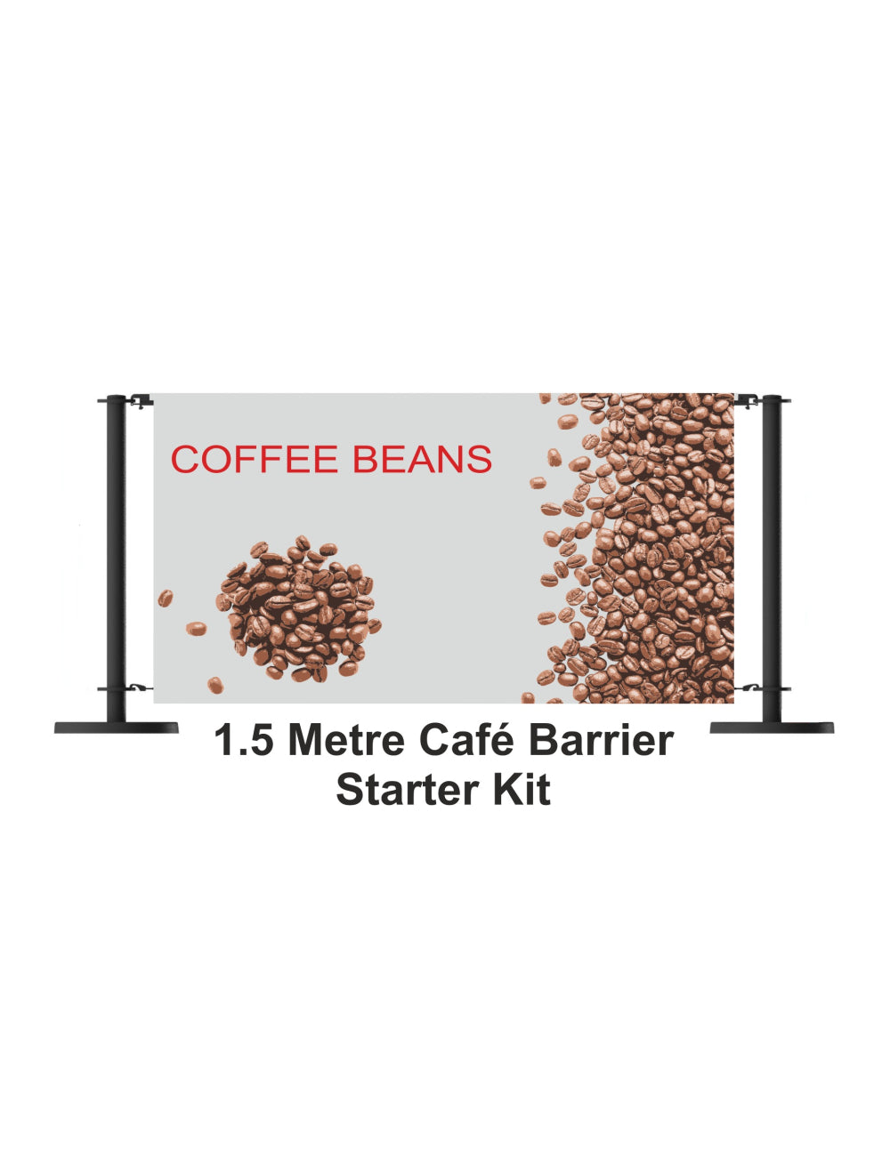 Početni komplet barijera za kafiće od 1,5 metara