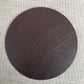 Braun gebundene Leder -Untersetzer 10 cm rund (Verkaufsartikel)
