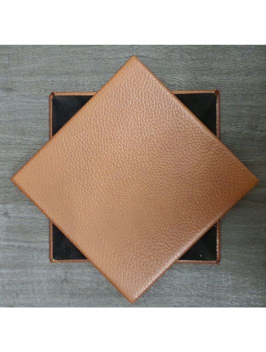 Castagna Shelly Leather Coaster- 10cm SQ (försäljningsartikel)