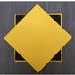 Porta-copos de couro Shelly amarelo - 10 cm quadrados (item de venda)