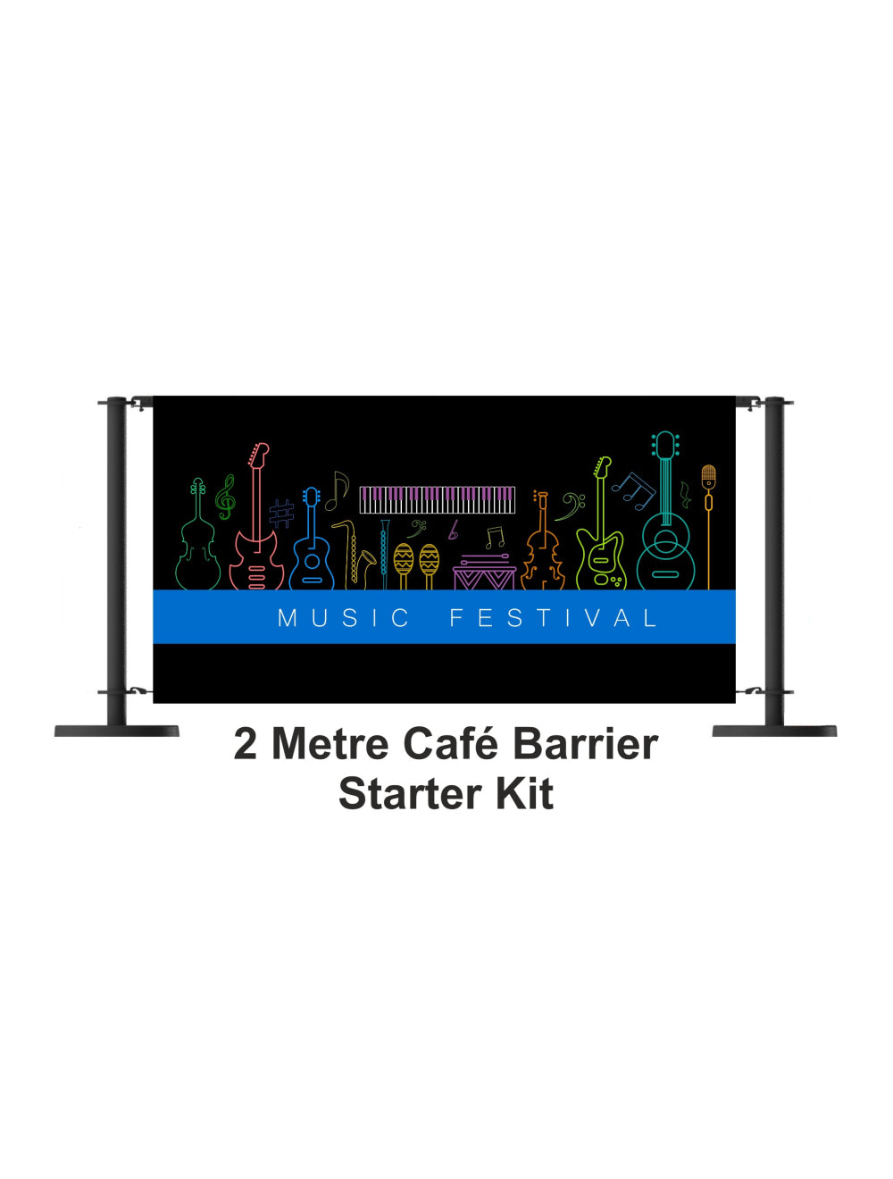 Početni komplet barijera za kafiće od 2 metra